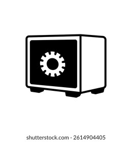safe deposit box icon, simple flat style, illustration, logo sign symbol pictogram template, for ui or ux isolated on white for mobile app, editable