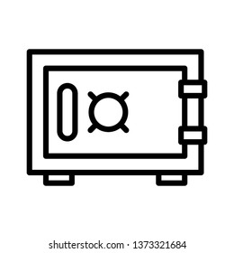 safe deposit box Icon Vector Illustration Logo Template