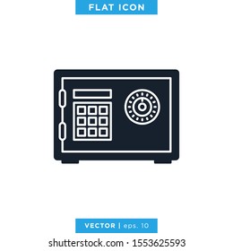 Safe Deposit Box Icon Vector Design Template