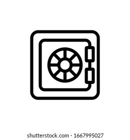 Safe deposit box Icon Vector Illustration Simple Design