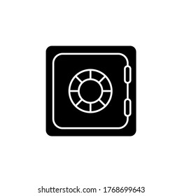 Safe deposit box icon vector