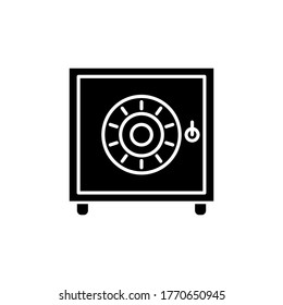 Safe deposit box icon vector