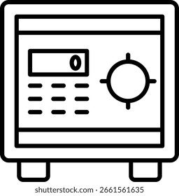 Tresorfach Linie Vektor Symbol Design
