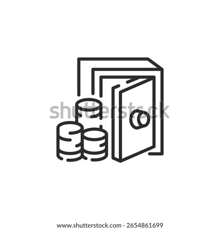 Safe deposit icon. Simple safe deposit icon for social media app and web design. Vector illustration