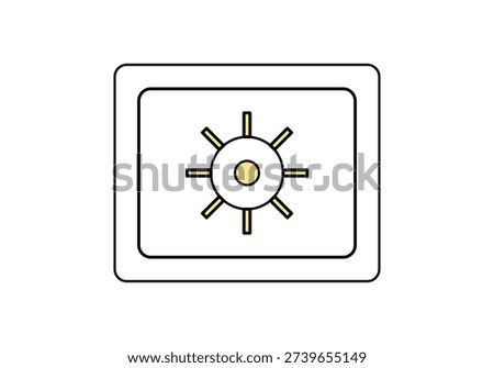 Safe deposit icon, vector illustration.