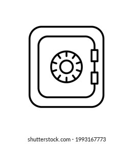 Safe deposit icon vector linear style