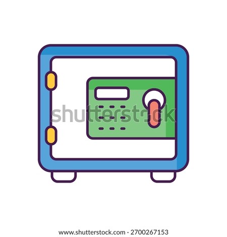 Safe Deposit icon vector stock illustration