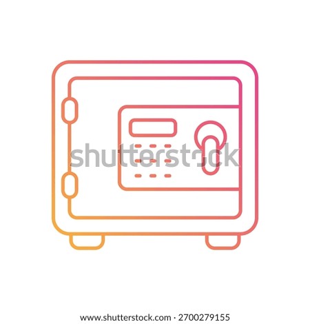 Safe Deposit icon vector stock illustration