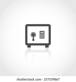 Safe deposit vector icon. Financial savings concept.