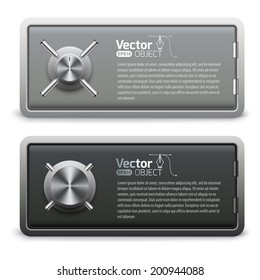 safe and deposit vector set 