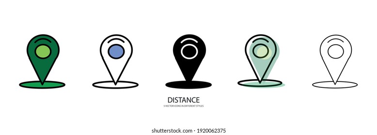 safe distance vector type icon