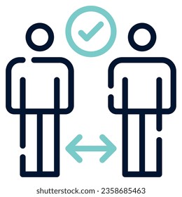 Safe Distancing icon Illustration for illustration web, app, infographic, etc