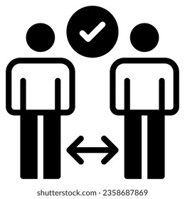 Safe Distancing icon Illustration for illustration web, app, infographic, etc