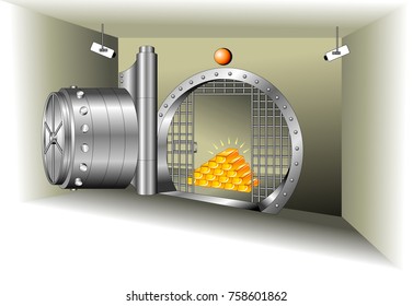 Safe door of the bank, concept isolated on white

