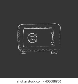 Safe. Drawn in chalk icon.