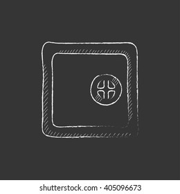 Safe. Drawn in chalk icon.