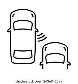 Safe driving icon showing vehicles with collision warnings emphasizing the importance of safe driving practices