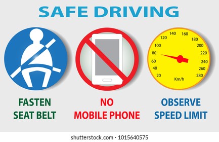 safe driving icon vector illustration