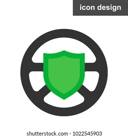 Safe driving insurance icon