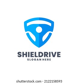 Safe driving logo vector. Transportation security logo template concept.