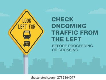 Safe driving tips and traffic regulation rules. Close-up of canadian 