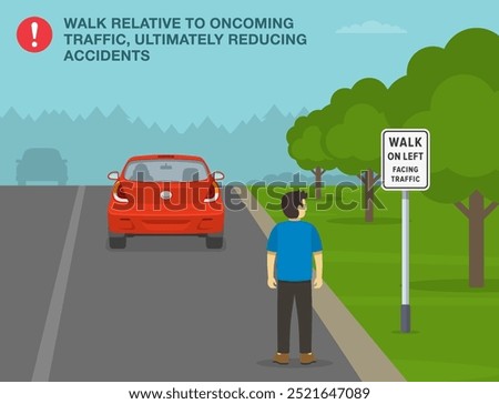 Similar – Image, Stock Photo Country road walk against the sunny sky