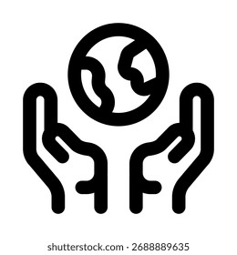 Icono único de Safe Earth para proyectos ecológicos y de protección ambiental modernos y profesionales