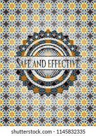 Safe and effective arabic badge background. Arabesque decoration.