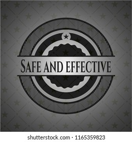 Safe and effective black emblem. Vintage.