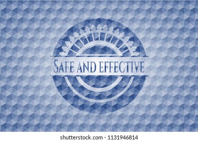 Safe and effective blue polygonal emblem.