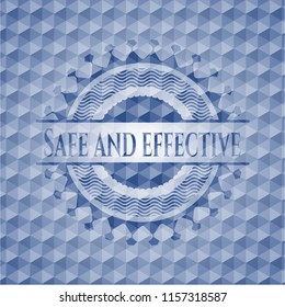 Safe and effective blue polygonal emblem.