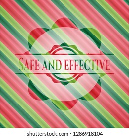 Safe and effective christmas badge background.
