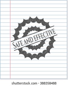Safe and effective drawn with pencil strokes