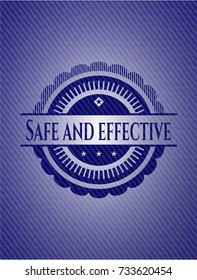 Safe and effective emblem with jean texture