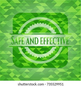Safe and effective green mosaic emblem