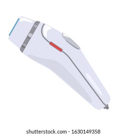 Safe, effective photoepilator, noninvasive or laser epilator. Painless body hair removal for women. Suitable for underarms, legs, bikini line, face. Vector illustration isolated on white background.