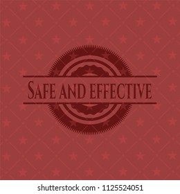 Safe and effective retro red emblem