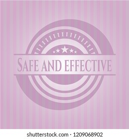 Safe and effective retro style pink emblem