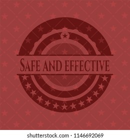 Safe and effective retro style red emblem