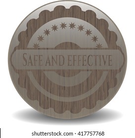 Safe and effective retro wooden emblem