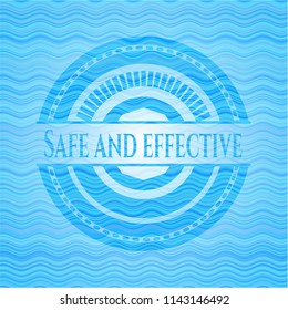 Safe and effective sky blue water wave emblem.