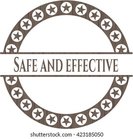 Safe and effective wooden emblem