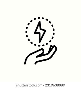 safe energy icon, isolated icon in light background, perfect for website, blog, logo, graphic design, social media, UI, mobile app