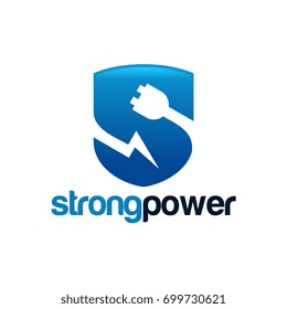 Safe Energy Logo template, Strong Power Logo designs vector illustration