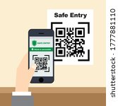 Safe Entry scanning QR code