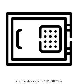 vector de icono de línea de equipo seguro. señal de equipo seguro. símbolo de contorno aislado ilustración negra