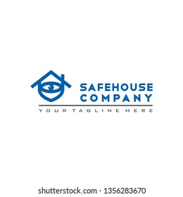 SAFE EYE SHIELD HOUSE LOGO ICON SIGN SYMBOL COMPANY EPS 10