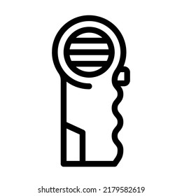 vector de icono de línea de ventilador seguro. señal de ventilador segura. símbolo de contorno aislado ilustración negra