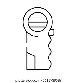safe fan line icon vector. safe fan sign. isolated contour symbol black illustration