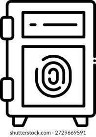Safe with Fingerprint Scan Icon